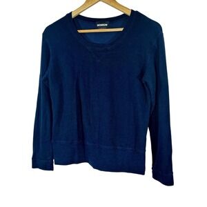 MONROW Supersoft Crewneck Navy Blue Sweater Womans Small Casual Lounge‎